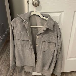 grey shein shacket